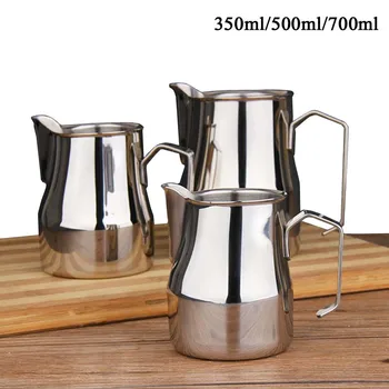 

350/500ml Milk Frothing Pitcher Stainless Steel Latte Art Creamer Cup Barista Craft Espresso Machines Pull Flower Coffee Jug