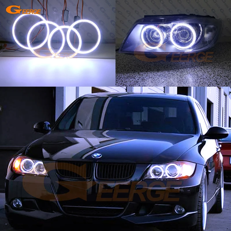 Для BMW 3 серии E90 E91 2005 2006 2007 2008 ксеноновая фара отличное Ультра яркое освещение COB комплект светодиодов «глаза ангела»