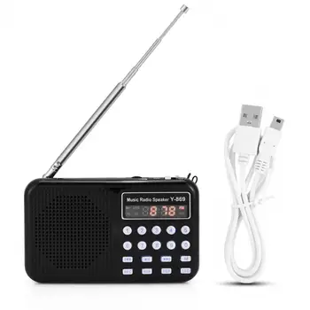 

VBESTLIFE Portable Digital Audio Music Player Speaker LED Flashlight Support FM Radio TF Card USB Disk