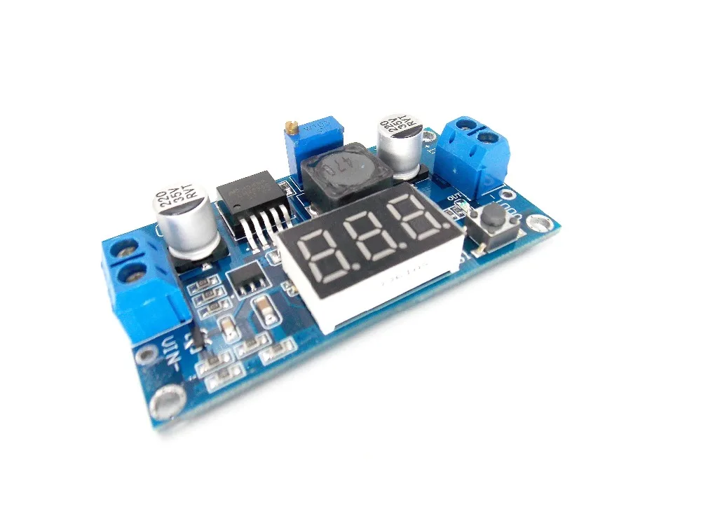 LM2596 LM2596S модуль питания + светодиодный вольтметр DC-DC Регулируемый понижающий с