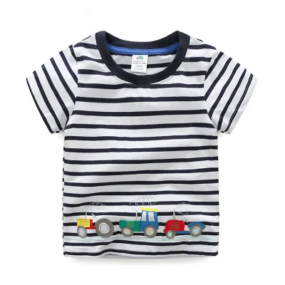 Топы для мальчиков, лето г. Брендовые Детские футболки Одежда для мальчиков детская футболка Fille, хлопок, одежда для маленьких мальчиков с принтом персонажа - Цвет: Серый