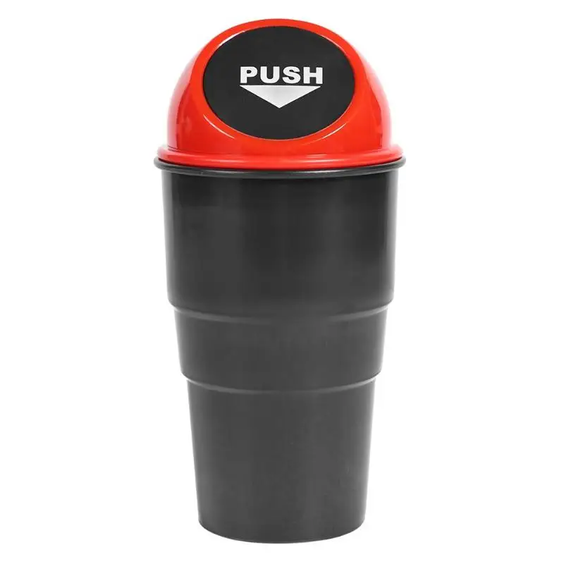 Универсальная автомобильная миниатюрная мусорная корзина для транспортных средств мусорная банка держатель для пыли коробка милый стакан для хранения отходов корзина 200*90*65 мм - Название цвета: Красный