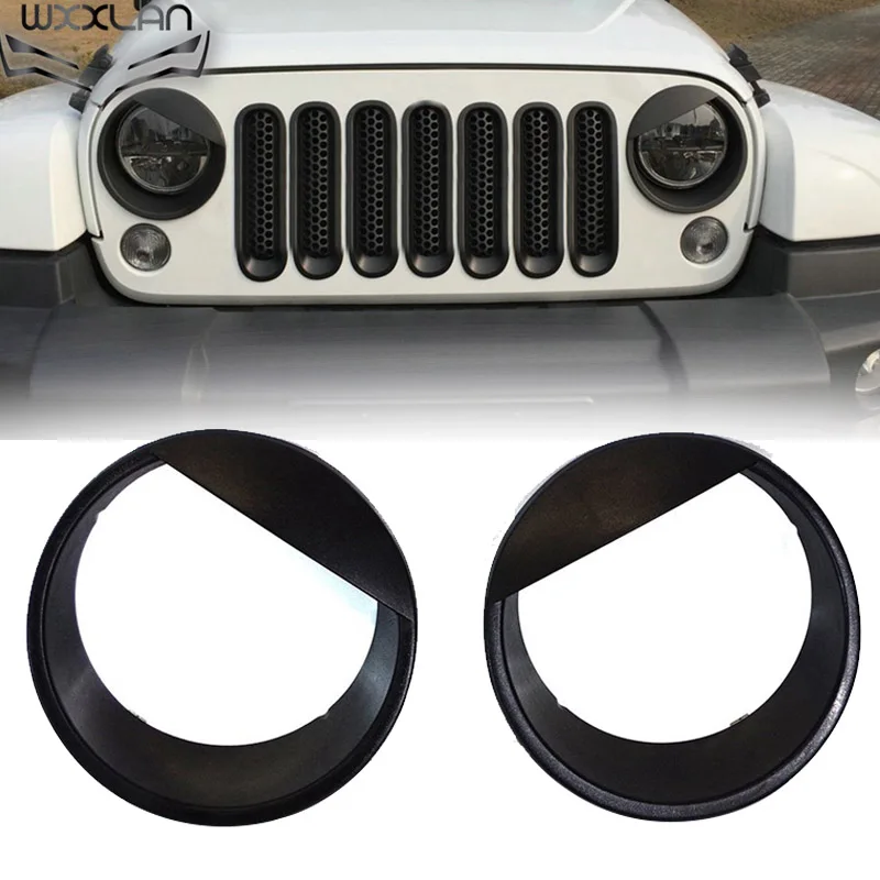 Wxxlan черные чехлы для фар Angry Bird 1997 2006 Jeep Wrangler TJ & Unlimited пара|Фара авто в сборе| |