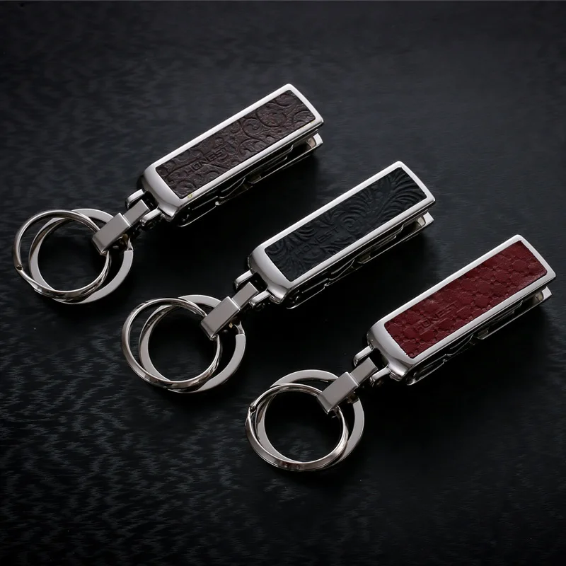 

high quality double loops car keychain keyfob nail clippers hanging key chain clip on belt sleutelhanger llaveros hombre