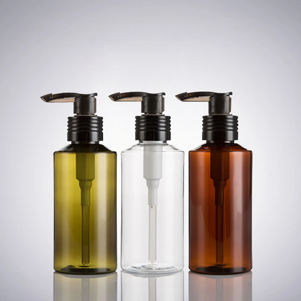 High Quality Refillable Plastic Lotion Bottle 150ML PET Cosmetic Container With Lid Packagingin