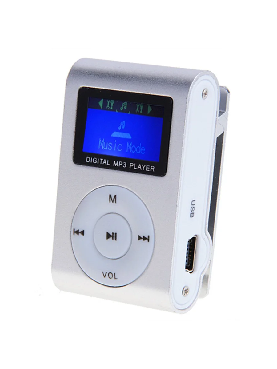 Цифровой mp3 плеер kebidumei с мини USB зажимом ЖК экраном поддержкой 32 ГБ Micro SD TF карта FM