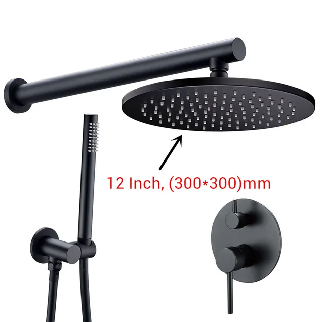 12 Inch Matt Black