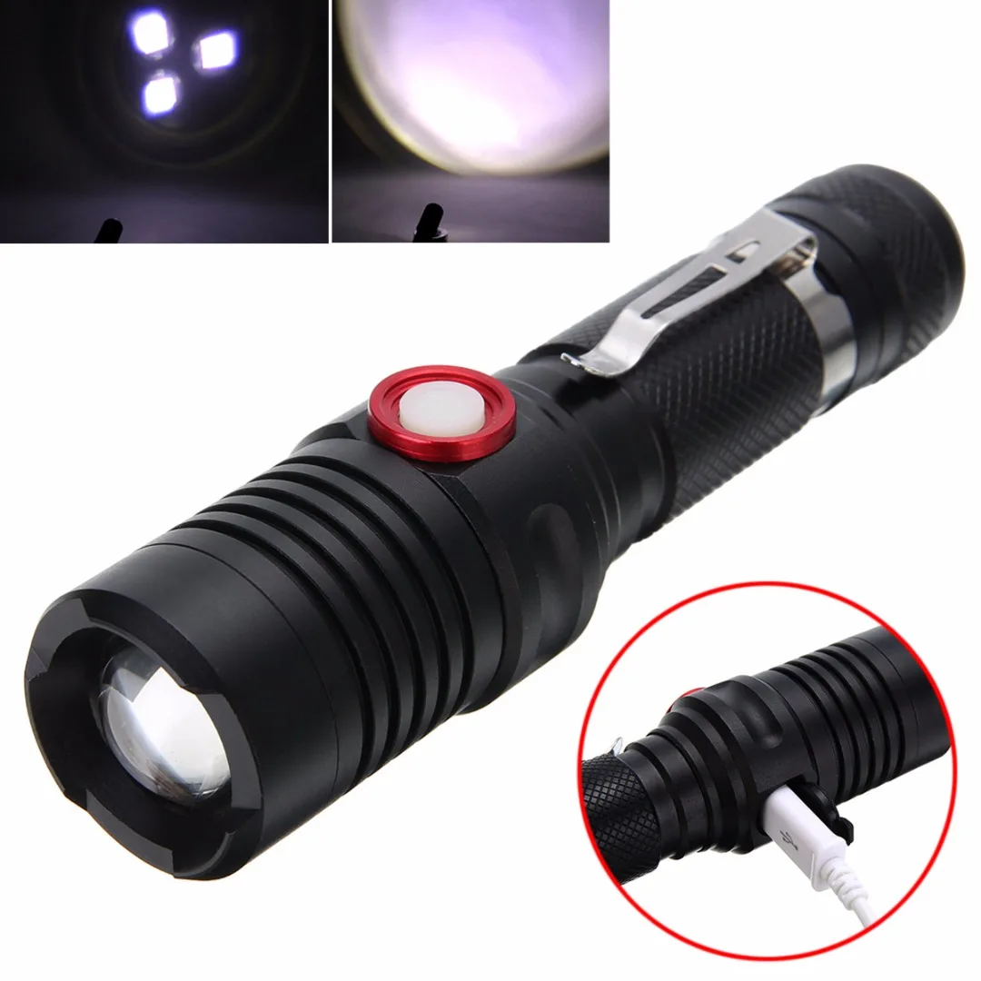

USB-Charger Powerful Super Bright LED Flashlight XML-3506 T6 20000 Lumens 5 Modes Zooming Torch For Outdoor Tactical Hunting