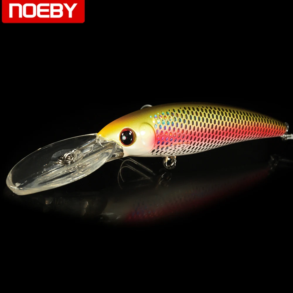 NOEBY Floating Minnow Bass Pike Walleye Trout Plastic Fishing Wobbler