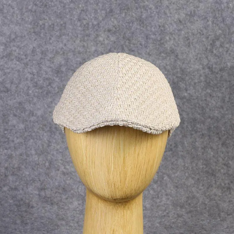 Полный льняного трикотажа Козырек Кепка шляпа с полями для женщин и мужчин; унисекс; летняя дышащая повседневная бежевого и серого цвета 56 см 58 см 60 см S452