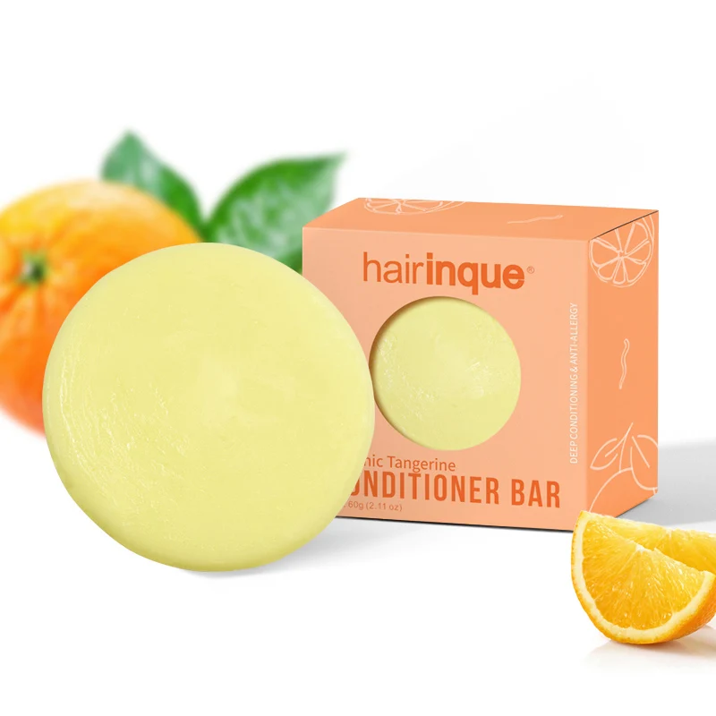 Organic Hair Tangerine Conditioner Bar Handmade Vitamin C Nourishing Hair Conditioner Soap Hair Care Moisturizing Dropshipping