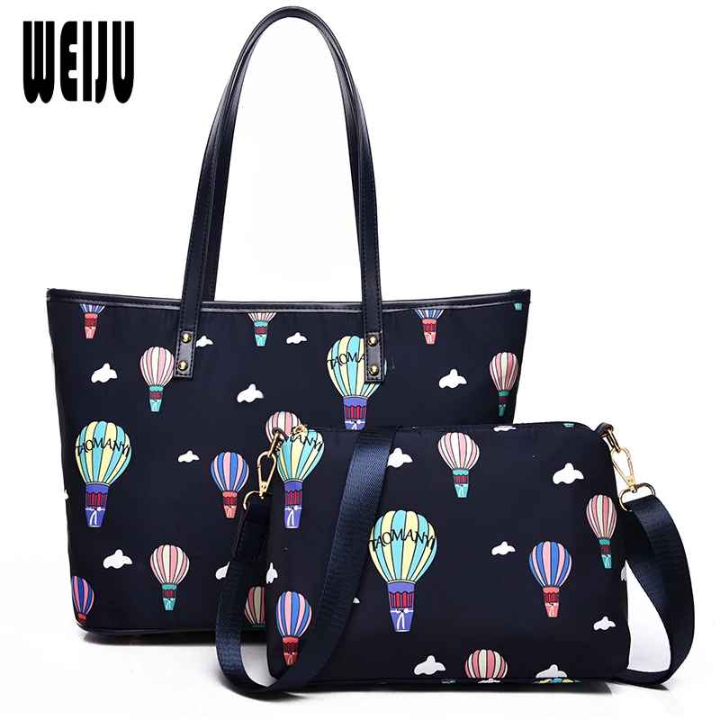 

WEIJU 2 Sets Handbag Women Composite Bag Female Large Capacity Tote Women Messenger Bags Fashion Shoulder Crossbody Bag