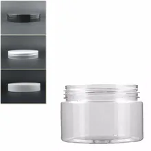 18 шт./лот 100 мл прозрачная ПЭТ-банка с прозрачной/белой/черной пластиковой крышкой, пластиковая банка, косметическая банка, пластиковый контейнер, бутылка