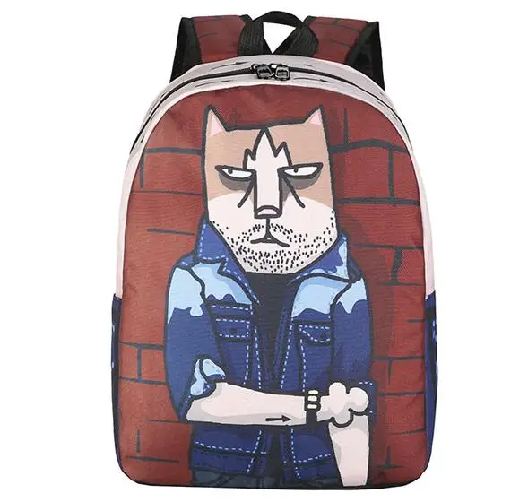 1 шт. новинка милый креативный рюкзак Monalisa Mona lisa Cat большой крутой Школьный Рюкзак