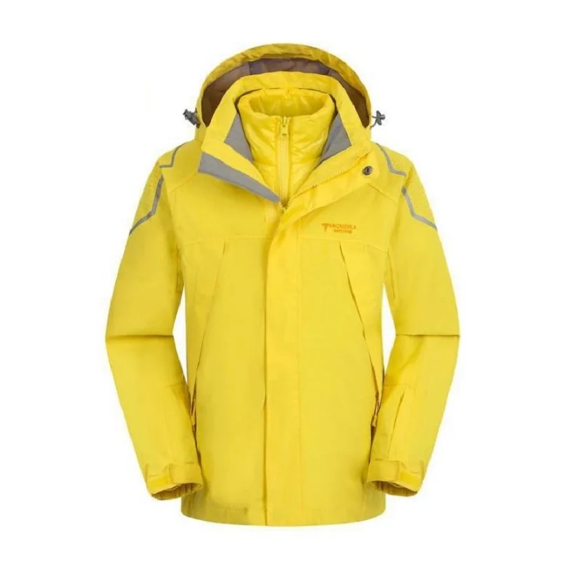 

New Winter 3 in 1 Kids Hiking Jackets Children Boys Girls Waterproof Thermal Two-piece Down lining Coats Hiking Skiing 120-160