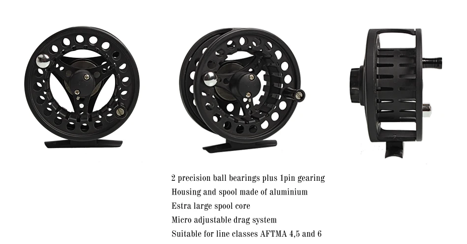 Sougayilang 3BB катушка для ловли нахлыстом из алюминиевого сплава 5/6WT катушка для нахлыстом с механической обработкой микро Регулировочная катушка для ловли нахлыстом