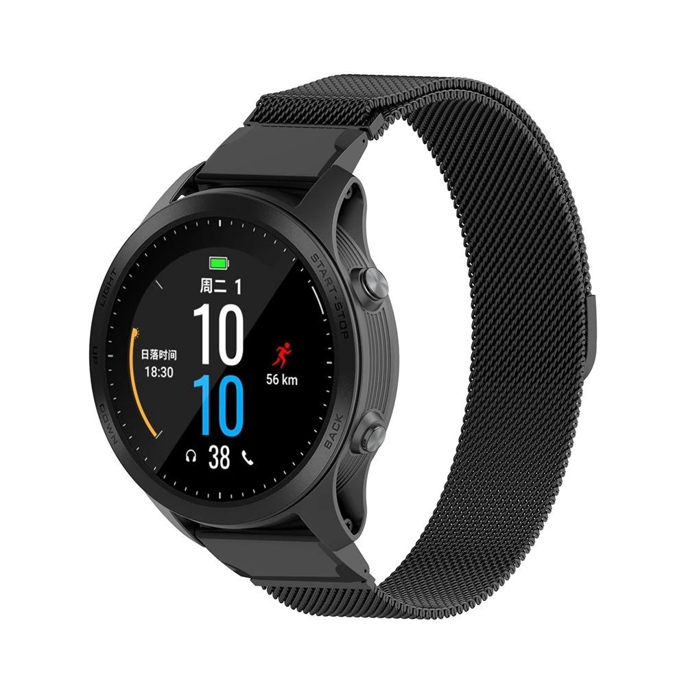 22 мм для Garmin Fenix5 Миланская Петля из нержавеющей стали полоса для Garmin Forerunner945/935 Maro Quatix5 Сапфир, приближение S60 5 Plus