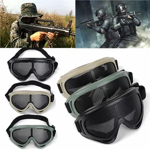 Mayitr Airsoft тактический Защита глаз металлической сеткой очки, очки для Открытый Отдых пеший Туризм Охота Детская безопасность - изображение