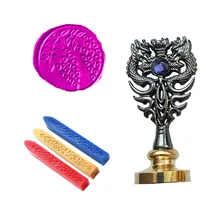 Подпись индивидуальная восковая печать комплект печатей виноград картина металлический Дракон ручка подарок Винтаж посылка свадебные приглашения печать штамп