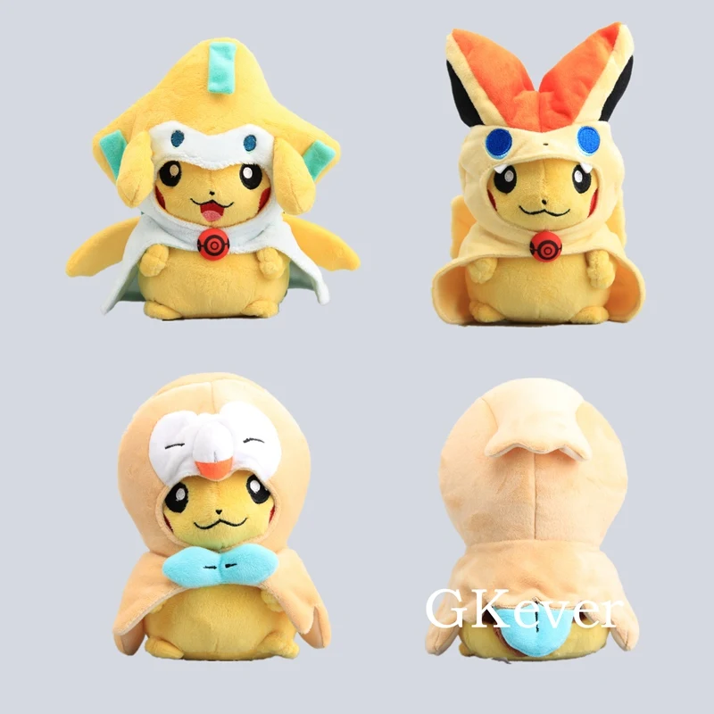 

Anime Rowlet Victini Cosplay Pikachu Soft Plush Toy Dolls Cute Jirachi Pikachu Stuffed Animals Children X'mas Gift 18-20 cm