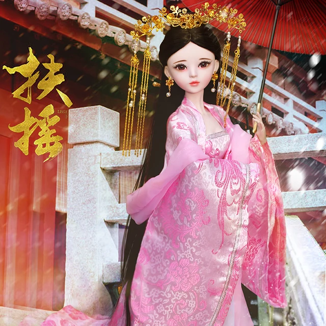 60CM Handmade 1/3 Bjd Dolls FUYAO/JINMI/White Snake Large 23 Jointed Chinese HanFu Girls Princess Doll Toys for Girls Gift 4