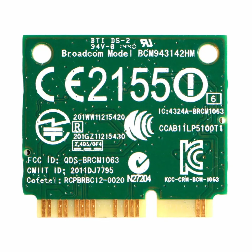 Tablet DW1704 R4GW0 BCM943142HM беспроводной WiFi 300 Мбит/с Bluetooth 4 0 MiniPCI E карта|Сетевые карты| |