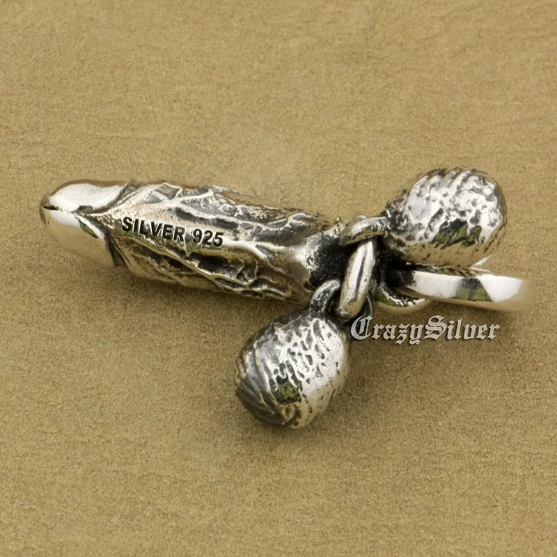 Кулон Мужской гениталии в стиле ретро из серебра 925 пробы|penis pendant|925 sterling silver pendant925