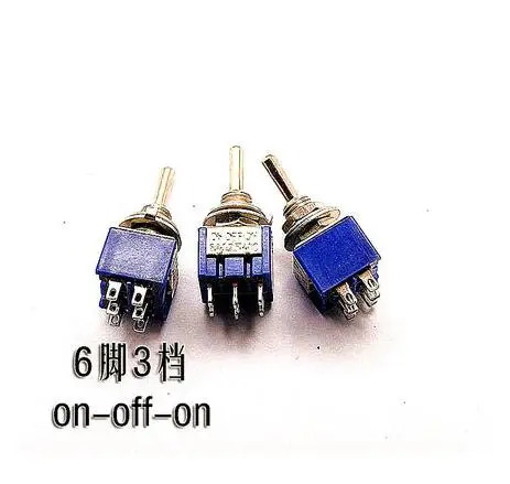 10 шт./лот мини флэш-выключатель 6-Pin ON-OFF-ON 6A 250V хорошего качества | Электронные