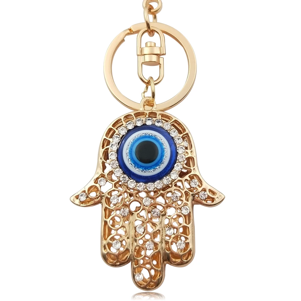 Evil Eye Key Chain Ring Funny Holder for Purse Handbag Decoration Craft 1 Pc 
