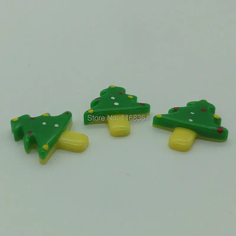 1pcs/lot resin flatback kawaii tree 23mm Cabochons Scrapbooking Hair Bow Center DIY Christmas decration C107-10