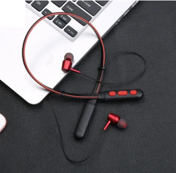 Bluetooth наушники беспроводные BT5.0 наушники для бега спортивные басы звук беспроводные наушники с микрофоном для Iphone samsung - Цвет: Красный