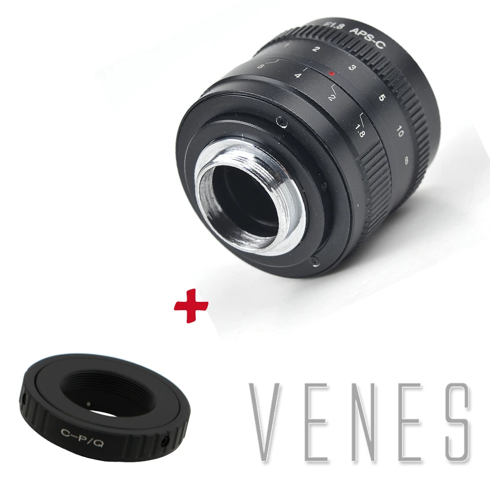 

50mm F1.8 For APS-C Television TV Lens/C.C.T.V Lens Suit For C Mount Camera +Lens to Pentax Q Camera Adapter