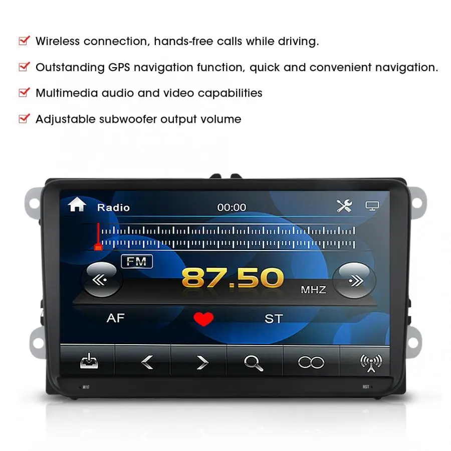 Авторадио 9 дюймов Bluetooth Автомобильный MP5 плеер для Android 8,1 стерео аудио Радио сенсорный экран gps 1+ 16 oto aksesuar