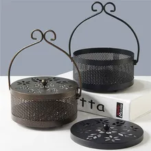 Классический китайский стиль тарелка из сандалового дерева гладить Материал репелленты от комаров коробка разматывателя элегантная красота Курильницы