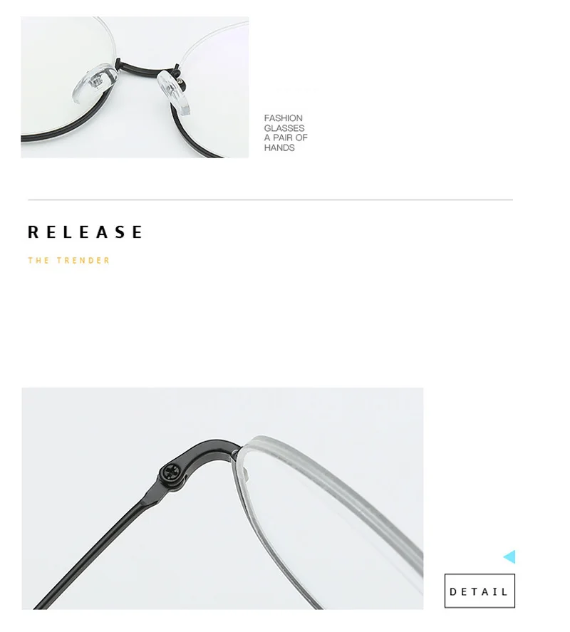 Zilead, ультралегкие металлические полуоправы, оправа для очков, негабаритная оправа, женские прозрачные оптические очки, очки унисекс