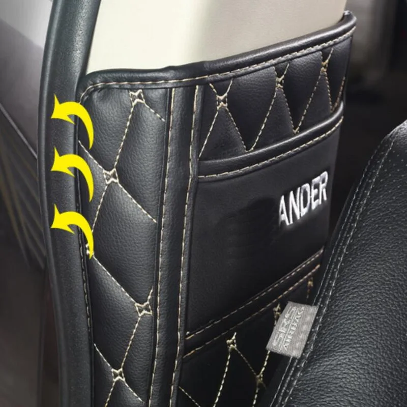 Tonlinker крышка наклейки для автомобиля Mitsubishi Outlander укладки из 2 предметов Искусственная кожа ремень B-столб анти-грязный коврик крышка наклейки