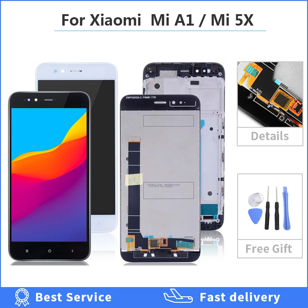 5 &quotдисплей для Xiaomi mi A1 lcd сенсорный экран с рамкой Замена 5X дисплей