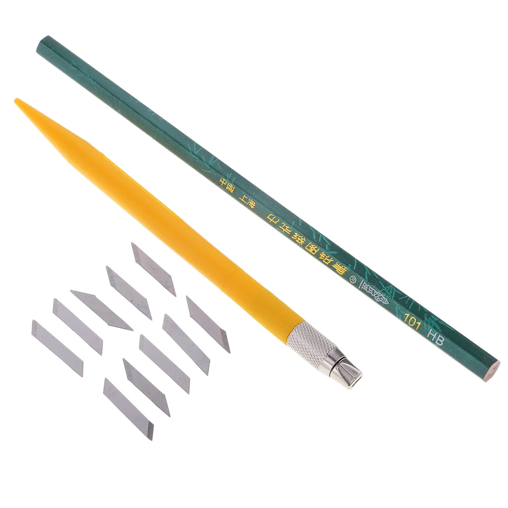 1 Set DIY Rubber Stamp Carving Block with Chisels Tracing Paper Blades Cutting Mat Tools Ink Pad Kit for Scrapbook Card Making