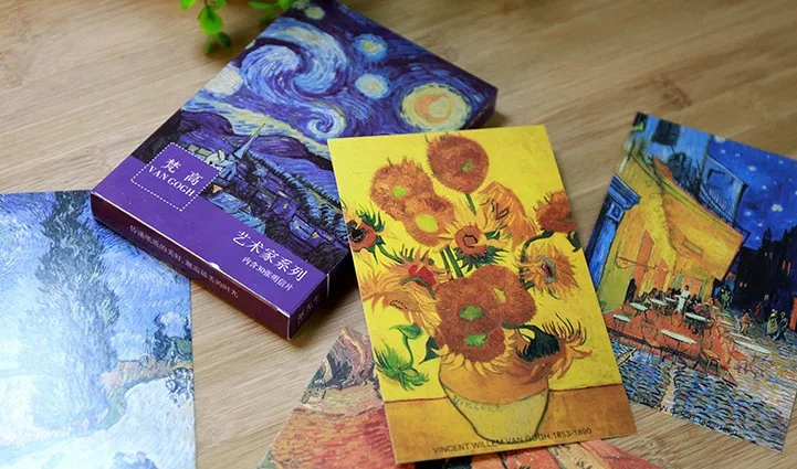 30 шт Ван Гог масляная открытка-картина Классическая Ван Гог открытка-картина/поздравительная открытка/открытка с надписью на день рождения подарок