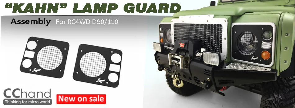

CChand Metal Front lampshade headlight Led cover grille For RC4WD G2 land rover Defender D90/110 KAHN Crawler Truck RC car toy