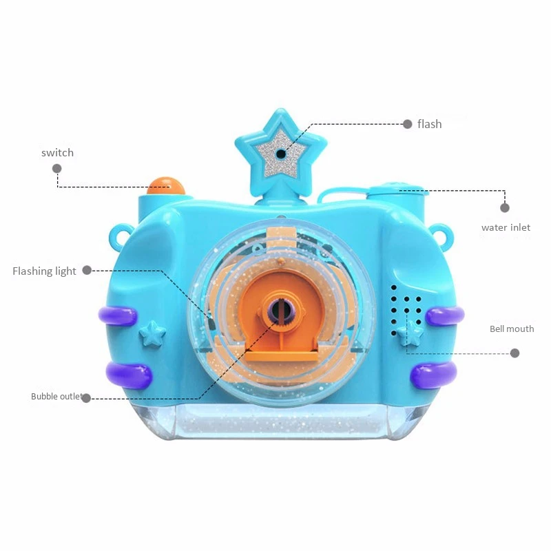Детская пузырчатая камера выдувные игрушки Bubble освещение музыка электрическая камера автоматическая машина для пузырей Крытый открытый