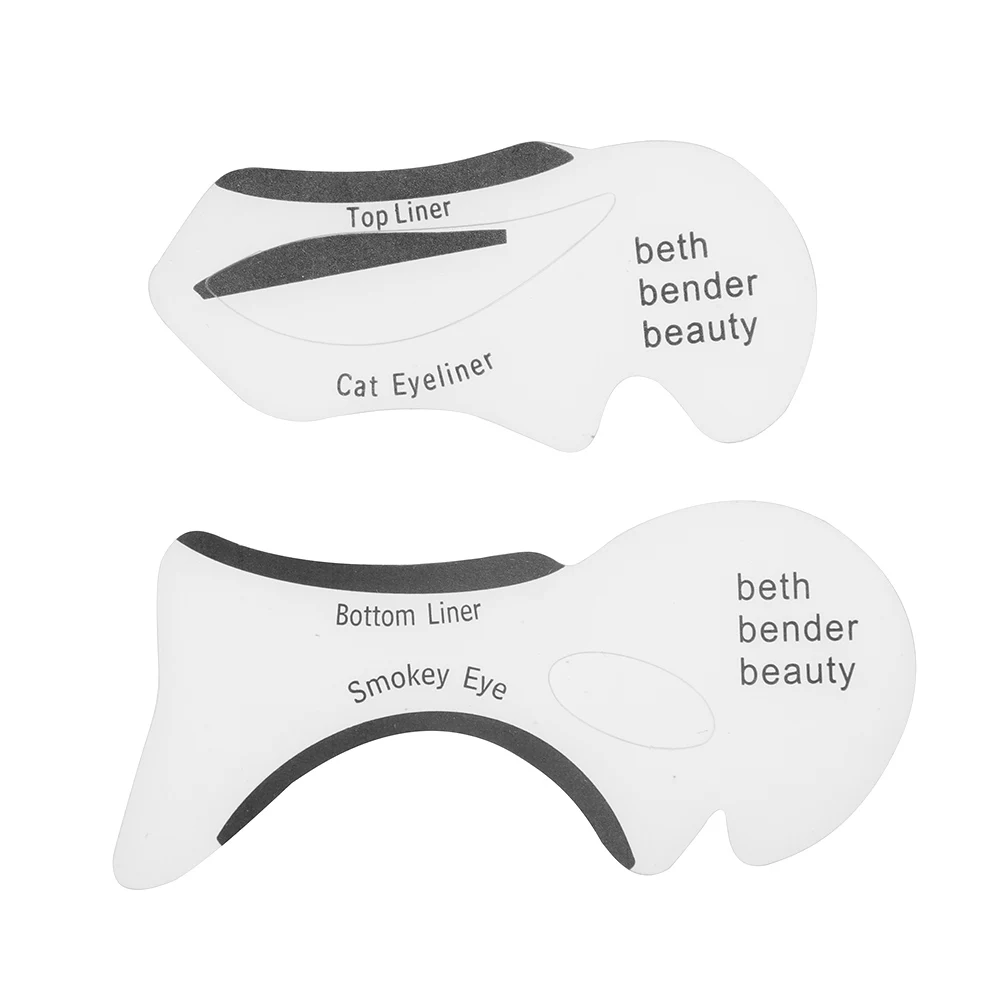 

2 Pcs Eyeliner Stencil Cat Eye Smoky Eyes Fish Tail Double Wing Eyeliner Stencils Models Template Shaping Eyes Makeup Tools