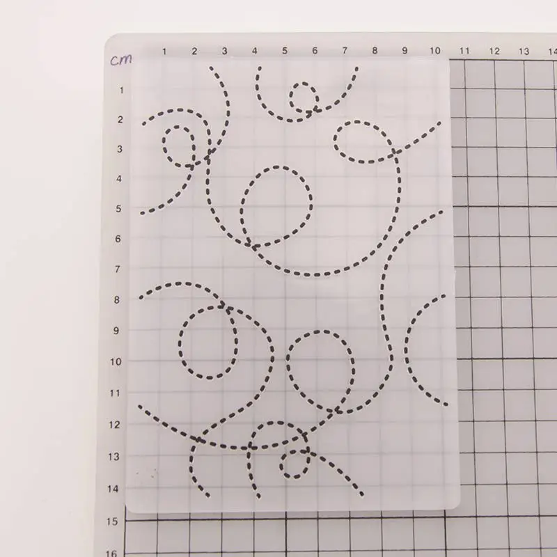 

Plastic Embossing Folder Template DIY Scrapbook Photo Album Card Dotted Line--Y142