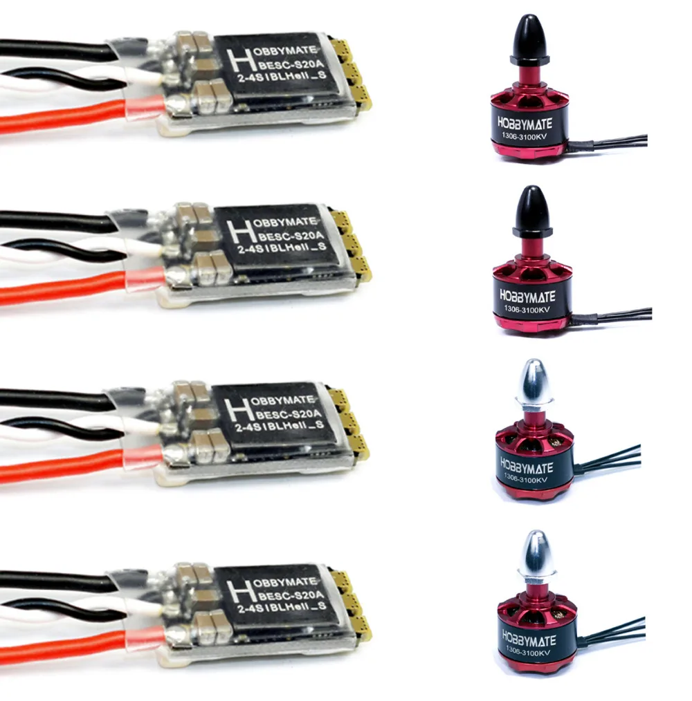 HOBBYMATE FPV Racing Quadcopter 1306 Motors and BLHeli_S 20A Dshot ESC