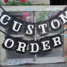 1 X заказ баннер реквизит для свадебной фотографии знак Висячие гирлянды день рождения деко