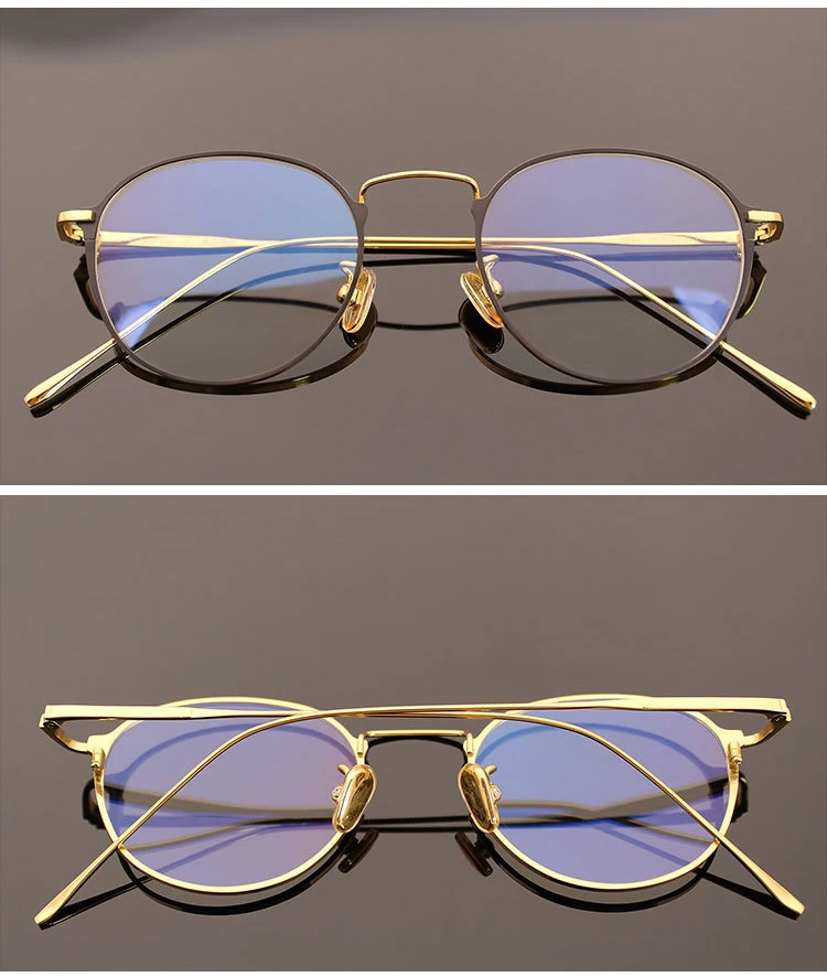 Титановые круглые очки, оправа для мужчин, ультралегкие винтажные очки по рецепту, женские ретро оптические оправы, прозрачные очки, очки