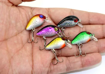 

mini crankbaits swimming fishing lure 3cm 1.5g hard plastic wobbler lures tackle tool with 10# hook 30pcs