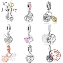 FC ювелирные изделия подходят к оригиналу pandora талисманы браслет 925 пробы серебро семья сердце Древо жизни мама медальоны бусы с подвеской