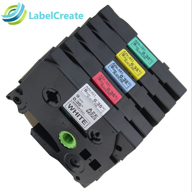 

5 Pack Compatible for Brother P-touch Label Tape TZe-221 TZe-421 Laminated Tapes for Brother P touch Label Maker Label Printer