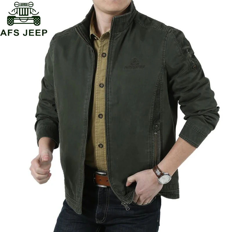 Afs Jeep 2017 Army Green Bomber Jacket Men Autumn/Winter